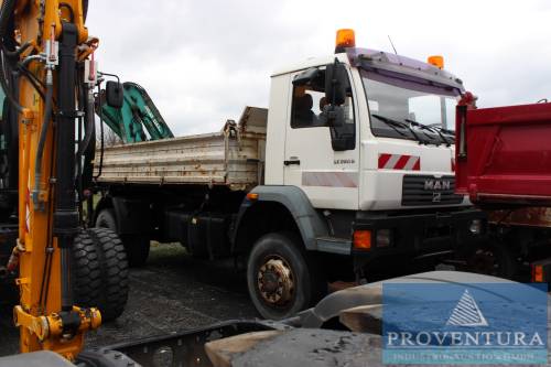 Lkw Kipper Ladekran MAN LE280B 4x4