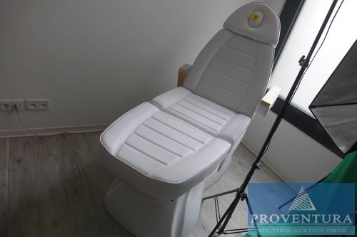 Kosmetik-Behandlungsliege Leder weiß