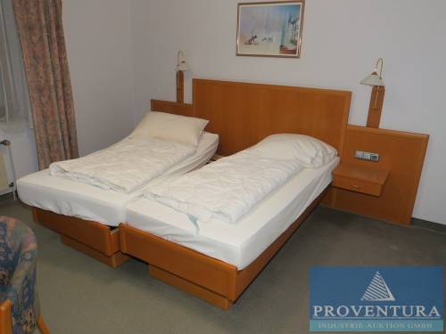 Doppelbett-Hotelzimmereinrichtung Holzdekor dunkel