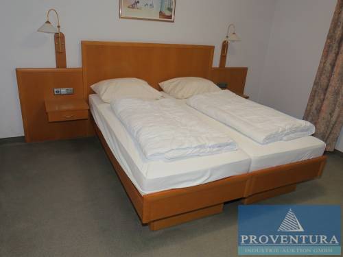 Doppelbett-Hotelzimmereinrichtung Holzdekor dunkel
