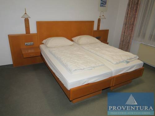 Doppelbett-Hotelzimmereinrichtung Holzdekor dunkel