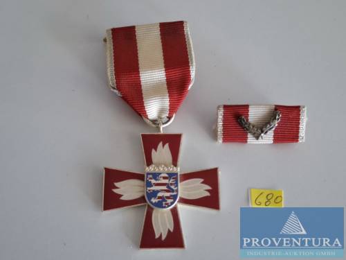 Merit cross, Hesse fire service honour badge in silver for 25 years