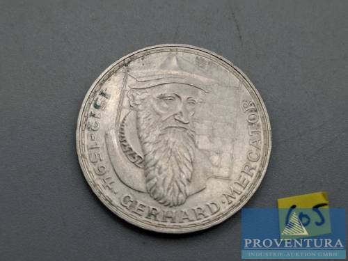 Silbermünze Bundesrepublik Deutschland 5 DM Gerhard Mercator 1969 vz Silber .625 11.2 gr Rauhgewicht