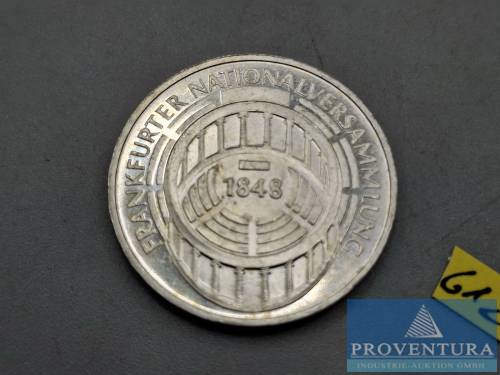 Silbermünze Bundesrepublik Deutschland 5 DM Frankfurter Nationalversammlung 1973 vz Silber .625 11.2 gr Rauhgewicht