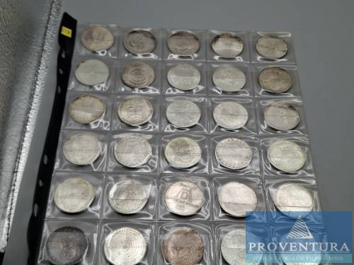 Silbermünzen Bundesrepublik Deutschland 30x 5 DM Silber .625 11.2 gr Rauhgewicht