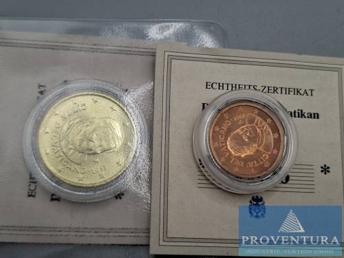 Pièces en euros Vatican Benoît XVI 2 centimes 2007 Benoît XVI KM376