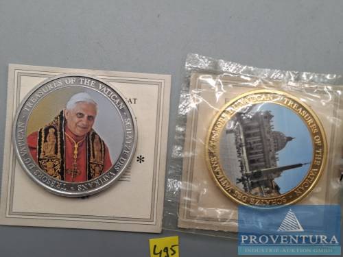 Médailles Trésors du Vatican 2x Benoît XVI