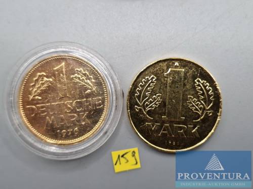 Circulatiemunten verguld Bondsrepubliek Duitsland 1 DM 1976G 5,53 gr brutogewicht