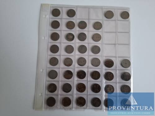 Pièces de circulation Empire allemand 24x 2 pfennig 1924-1936/ 10x 1936-1938