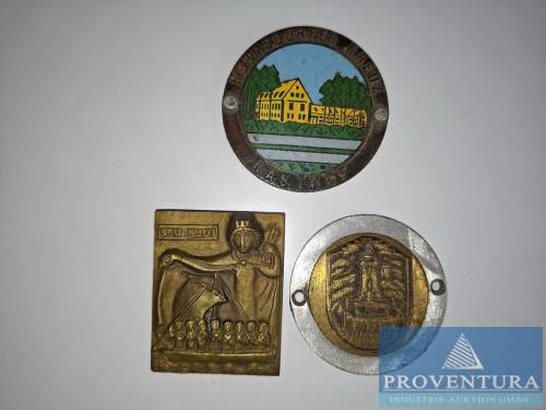 Plaketten historisch Rasthof Hersmdorfer Kreuz ca. 52.44 gr