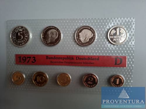 KMS Bundesrepublik Deutschland 1973 D pl 10.88 DM