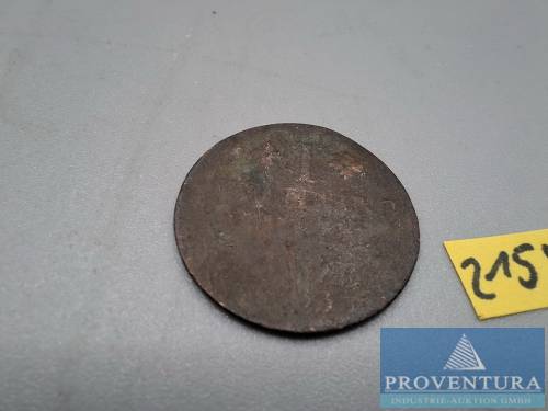 Oběžné mince Brunšvik 1 fenik 1833