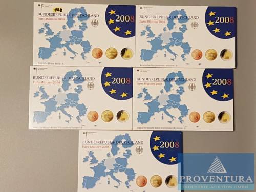 Euro-KMS Spolková republika Německo 2008 ADFGJ pp Hamburk