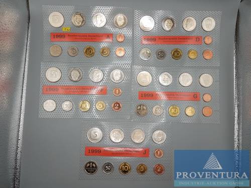 Série de pièces RFA 1999 ADFGJ st