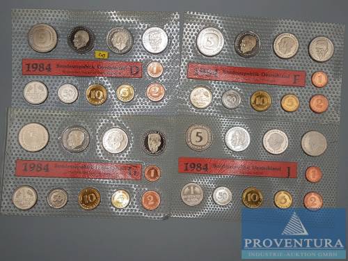 Série de pièces RFA 1984 DFGJ st